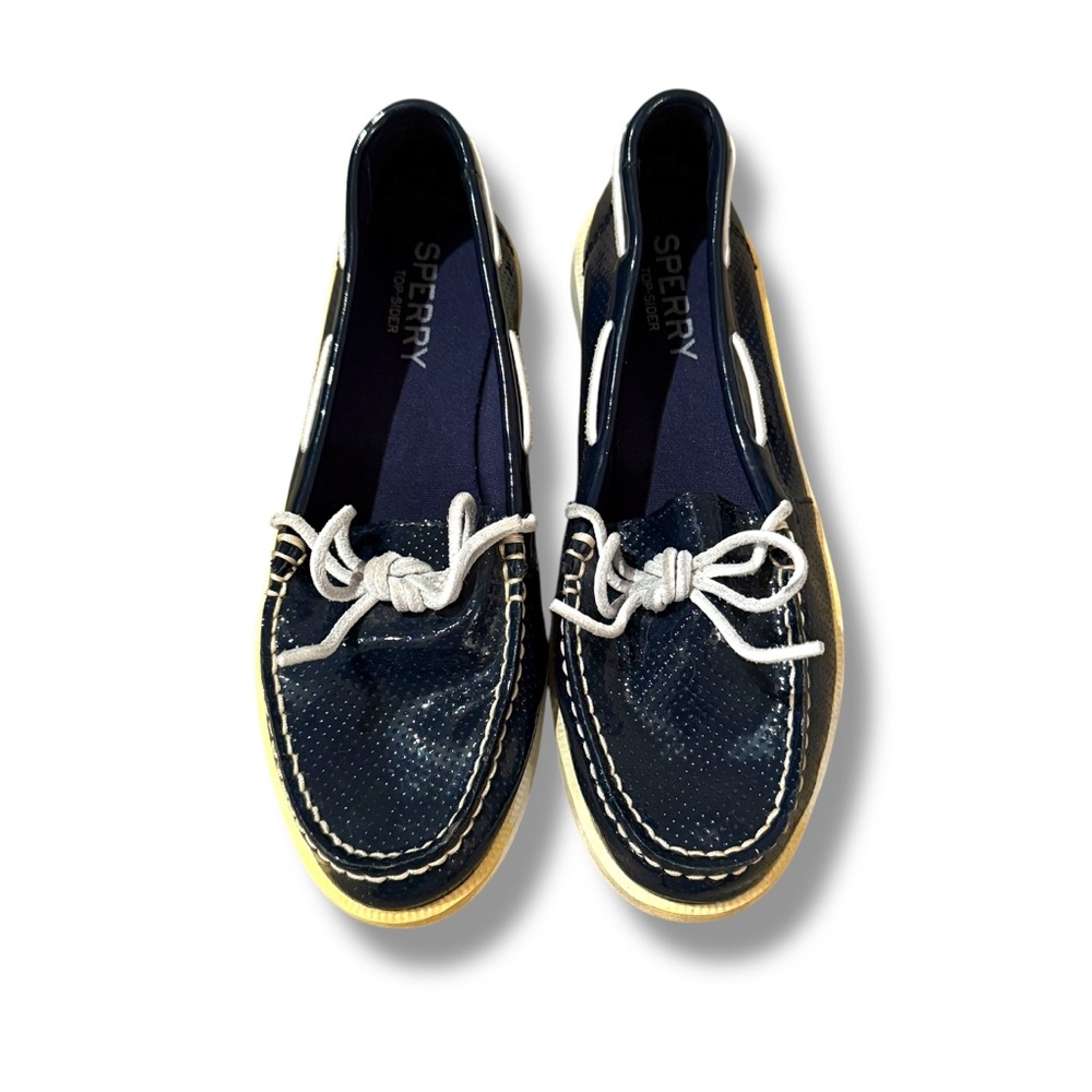 Sperry Top Side Navy Blue Angelfish Casual Boat Shoes Sz 7